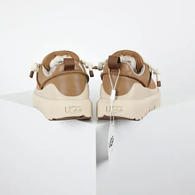 Tan and Beige Platform Lifestyle Sneakers 3