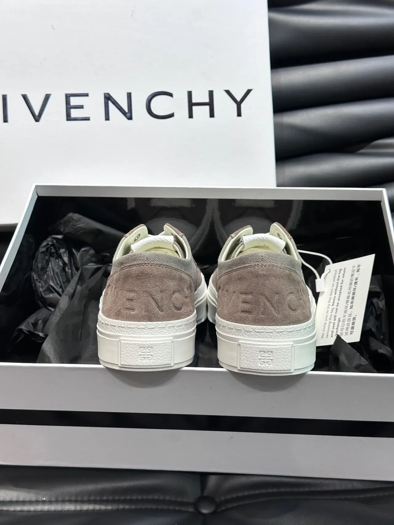 Taupe and White Platform Canvas Sneakers 7