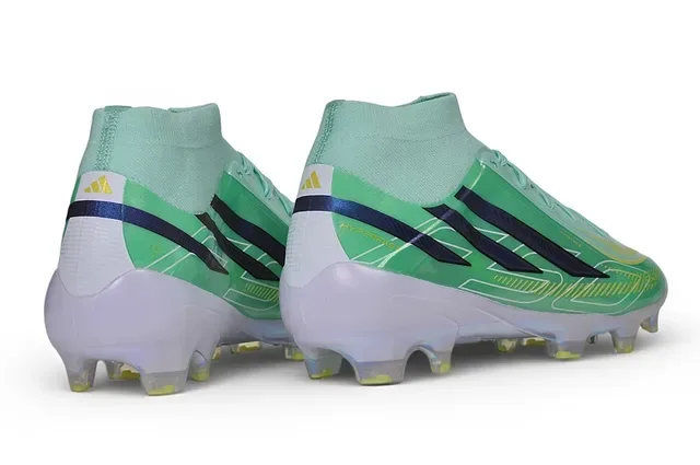 Chaussures de football à tige haute, vert menthe translucide irisé pour terrain ferme 5