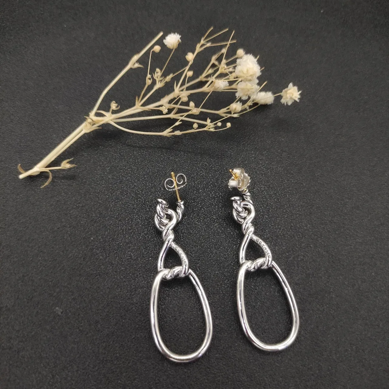 Twisted Knot Teardrop Hoop Dangling Earrings 9