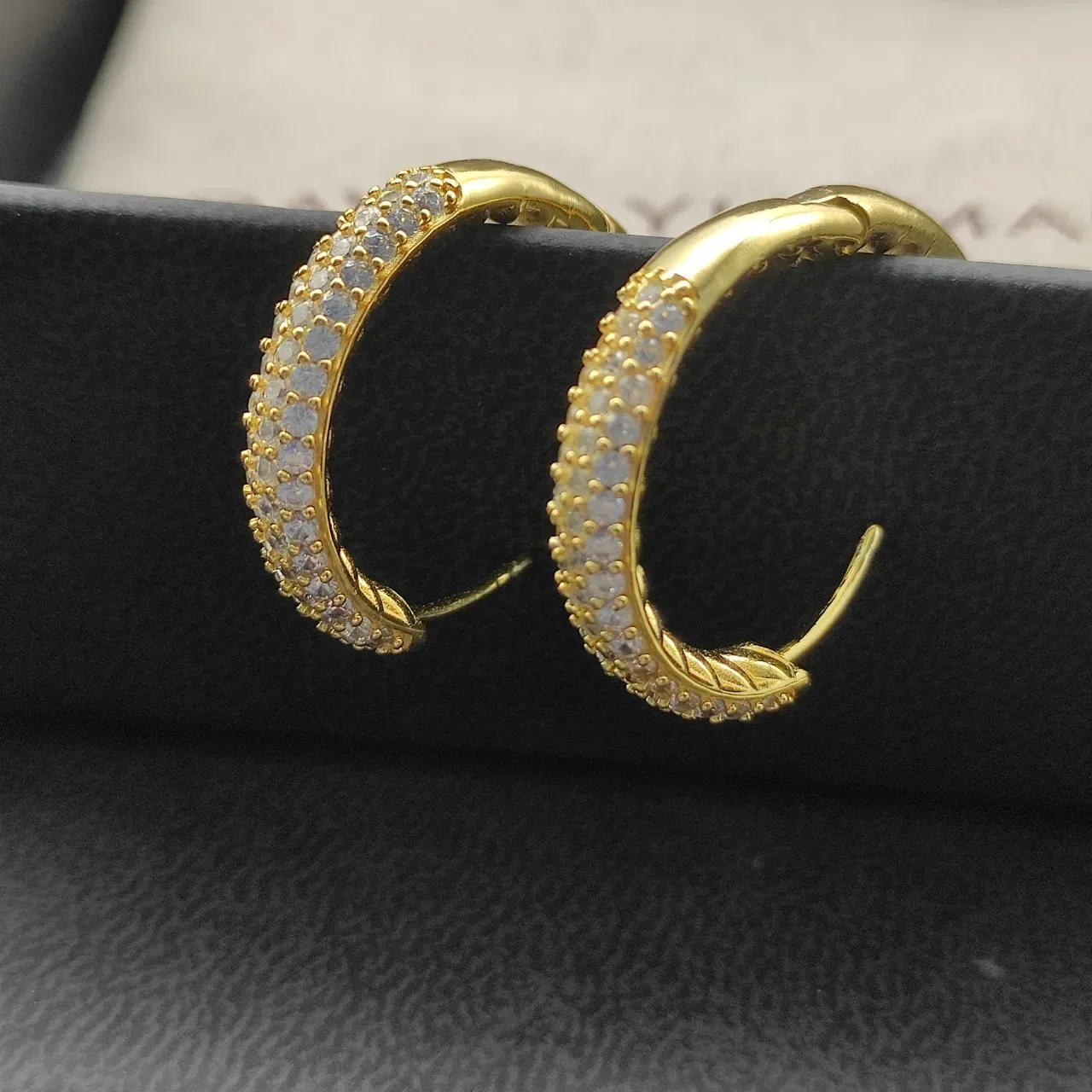 Twisted Rope Pavé Hoop Earrings 9
