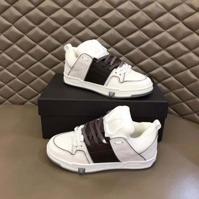 White and Black Contrast Panel Lifestyle Sneaker 4