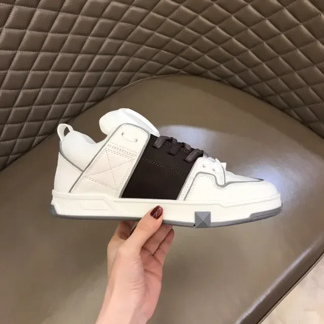 White and Black Contrast Panel Lifestyle Sneaker 6