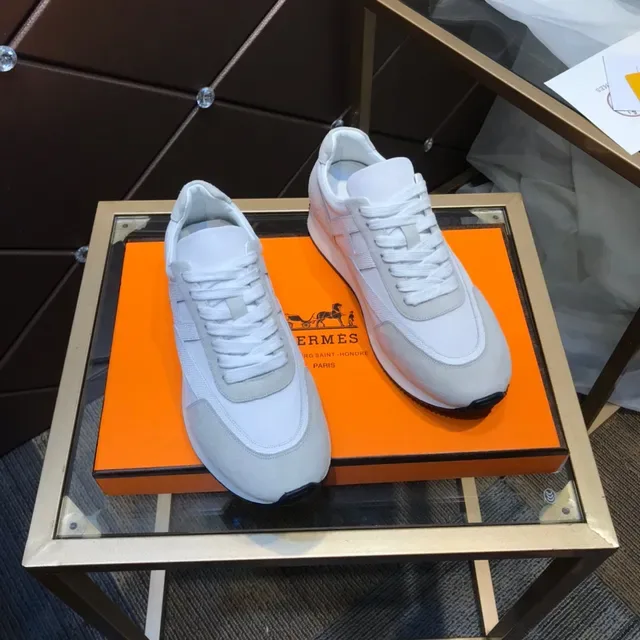 White and Gray Mixed-Textile Lifestyle Sneaker 6