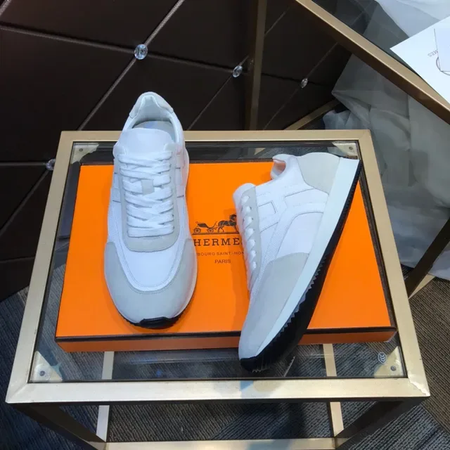 White and Gray Mixed-Textile Lifestyle Sneaker 7