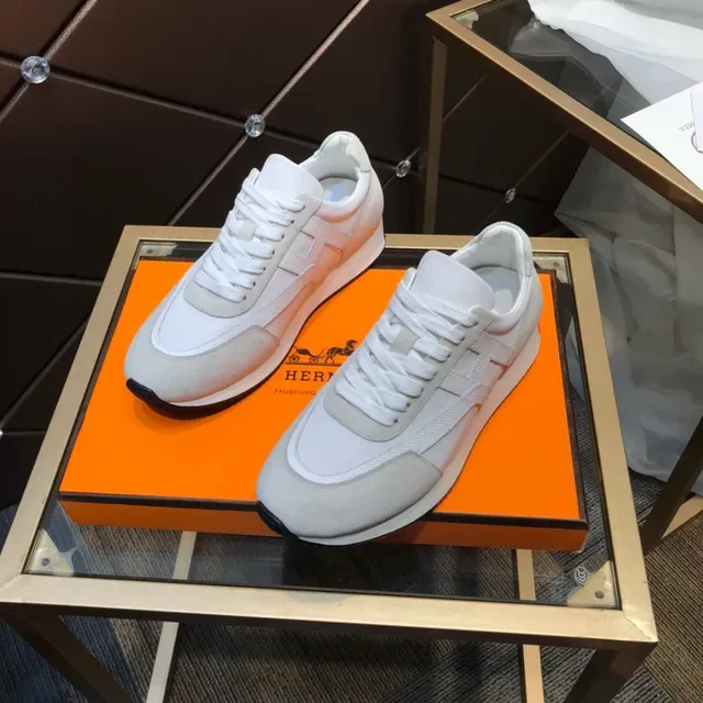 White and Gray Mixed-Textile Lifestyle Sneaker 8