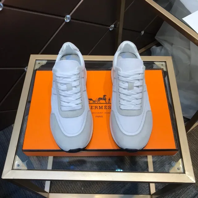 White and Gray Mixed-Textile Lifestyle Sneaker 9