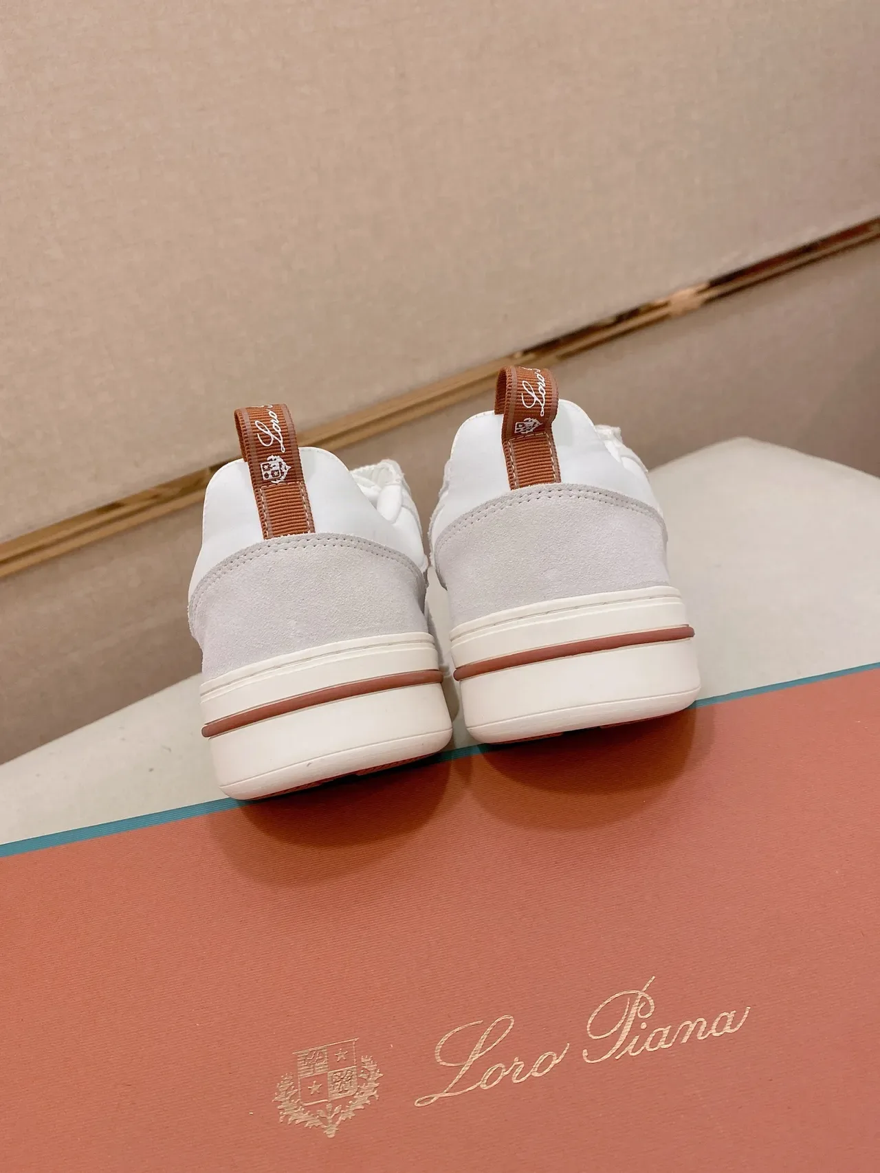 White and Light Gray Suede Panelled Low-Top Lifestyle Sneaker 3