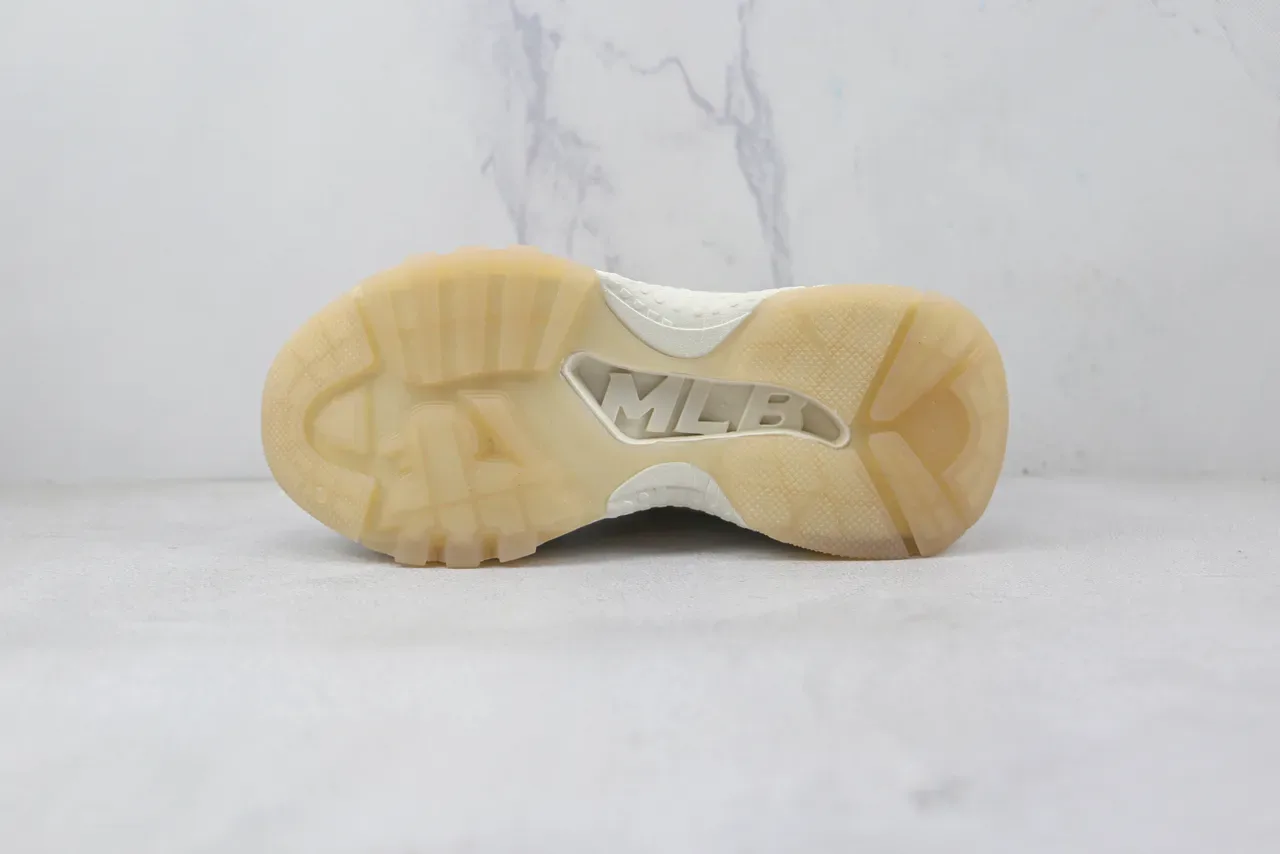White and Orange Pixel LA Graphic Chunky Lifestyle Sneakers 8