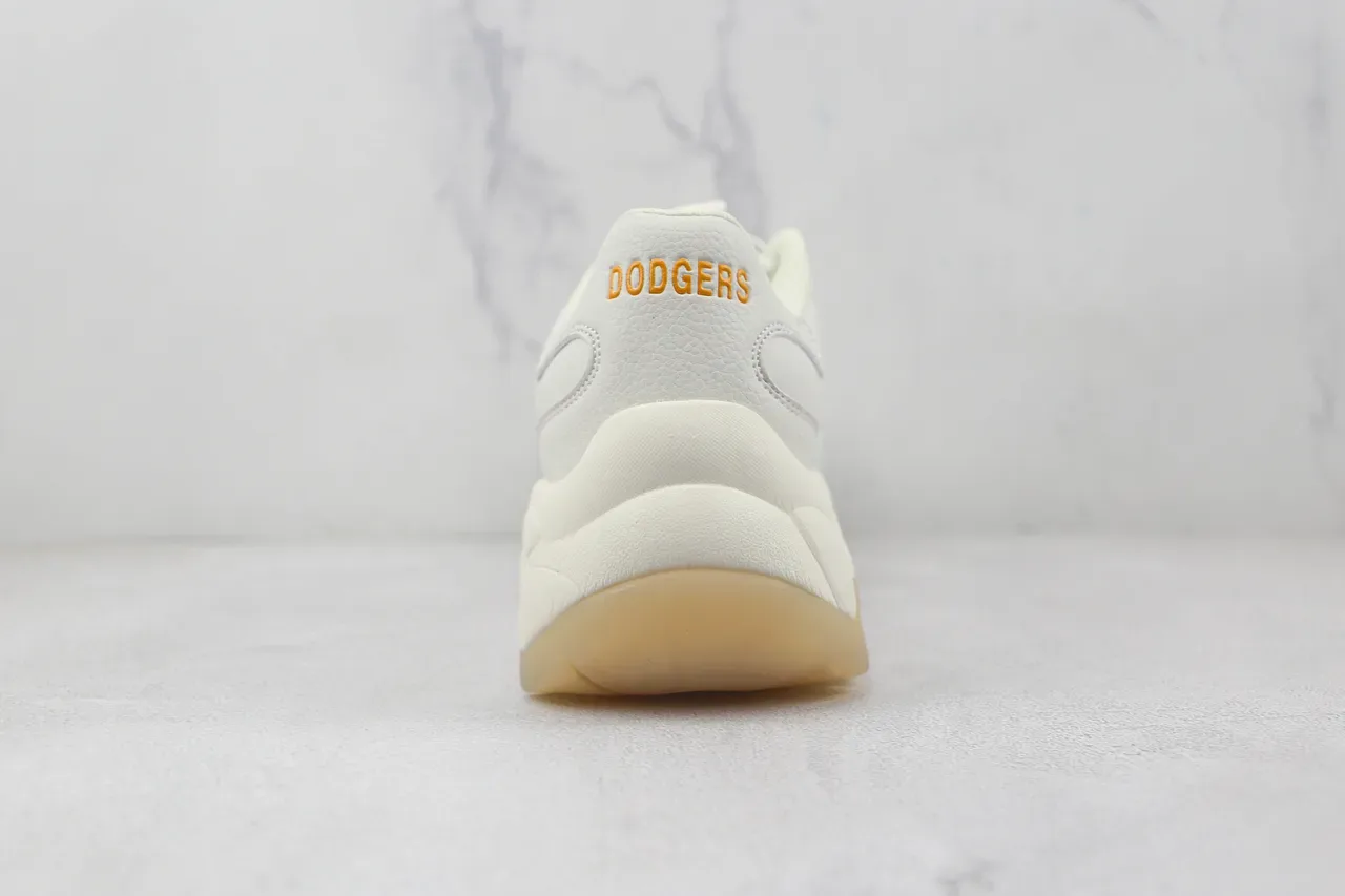 White and Orange Pixel LA Graphic Chunky Lifestyle Sneakers 9