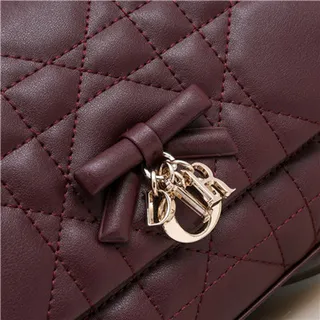 White Black Quilted Diamond-Stitch Top-Handle Handbag 16