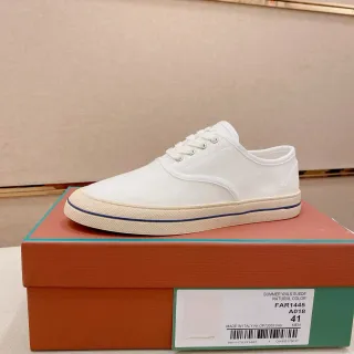 White Blue Low-Top Upper Canvas Shoes