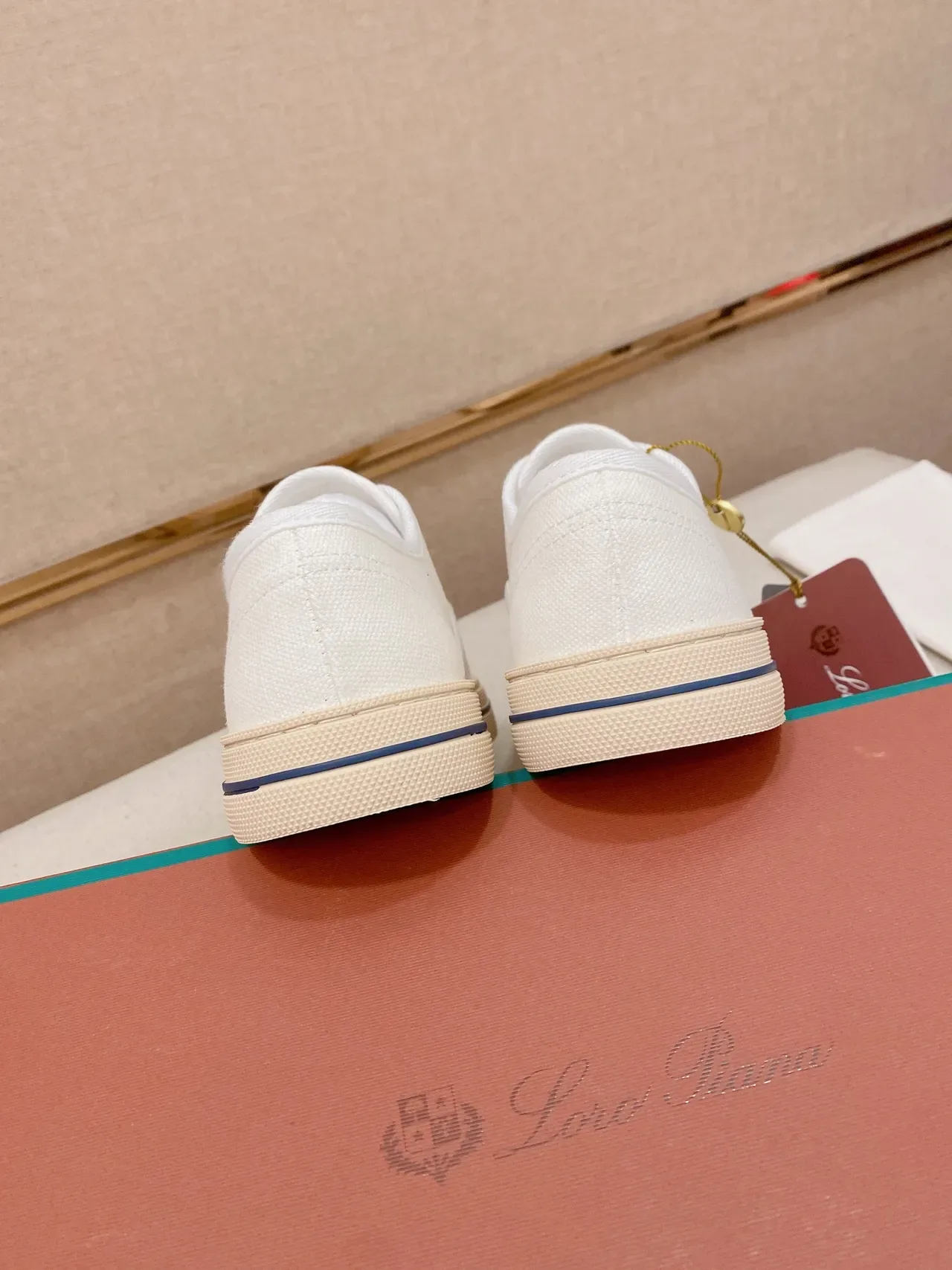 White Blue Low-Top Upper Canvas Shoes 3