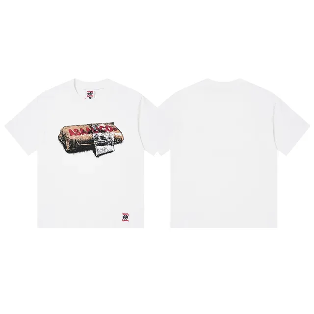 White Graphic-Print Crew-Neck Relaxed Fit T-Shirt 2