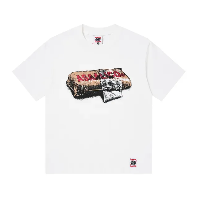 White Graphic-Print Crew-Neck Relaxed Fit T-Shirt 3