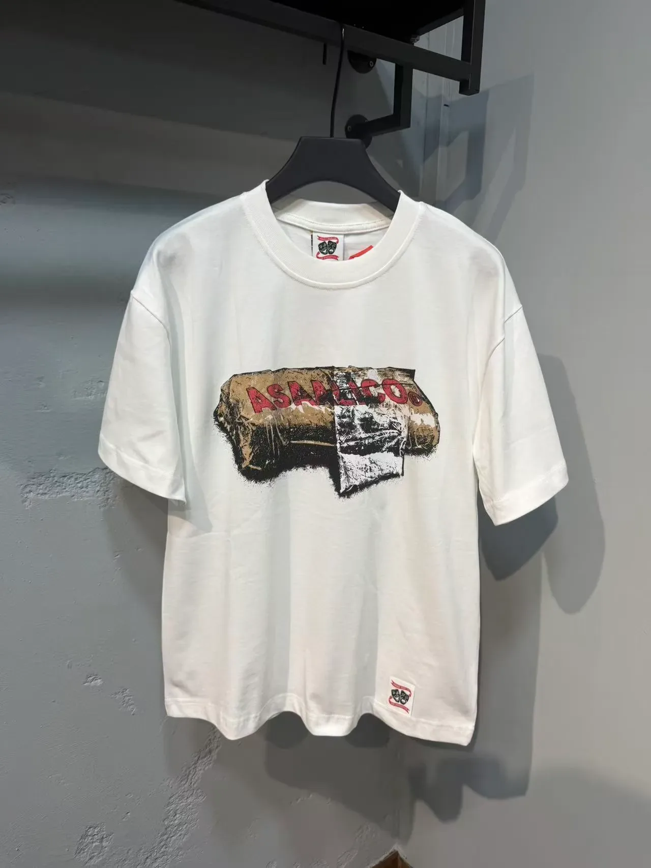 White Graphic-Print Crew-Neck Relaxed Fit T-Shirt 5