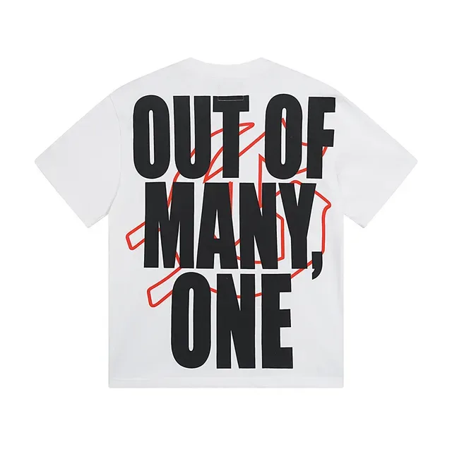 White Graphic-Print Oversized Double-Sided T-Shirt 3