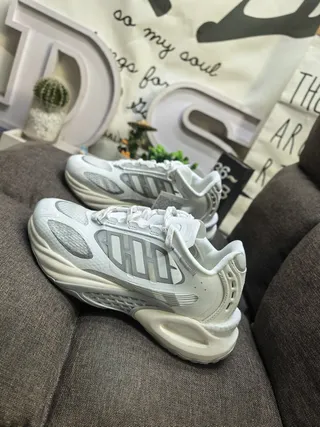White Gray Platform Sole Mesh And Synthetic Overlay Construction Chunky Sneakers 7