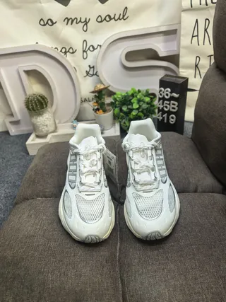 White Gray Platform Sole Mesh And Synthetic Overlay Construction Chunky Sneakers 10