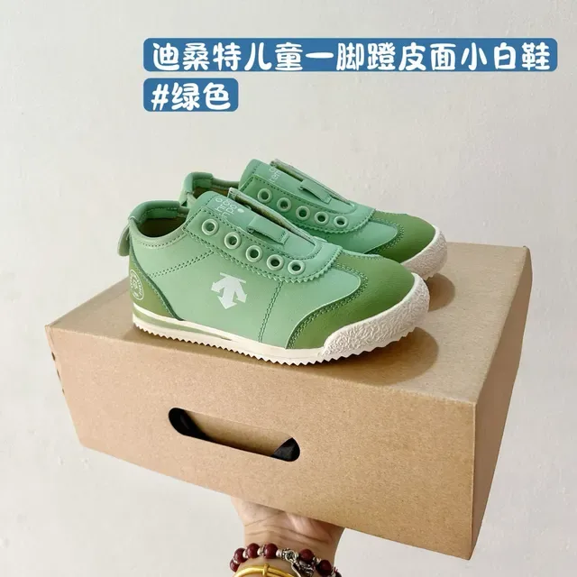 White Green Laceless Slip-On Perforated Strap Closure Lifestyle Sneakers 3