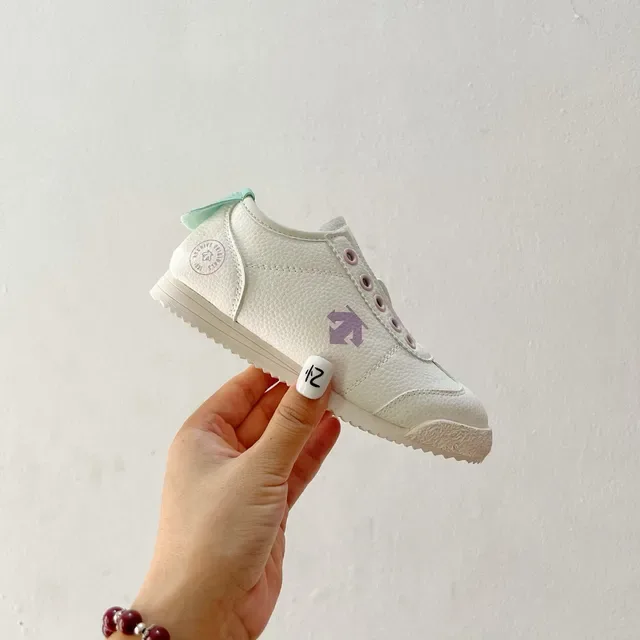White Green Laceless Slip-On Perforated Strap Closure Lifestyle Sneakers 23