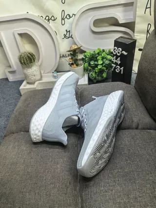 White Knit Upper Sculpted Midsole Lifestyle Sneakers 23