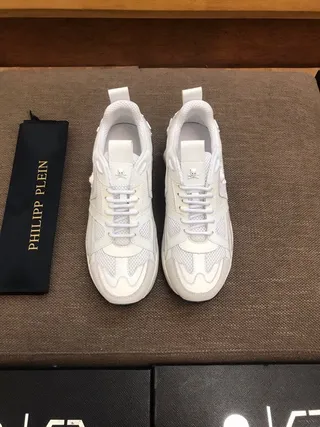 White Mesh and Synthetic Skull-Embellished Chunky Sneaker 7