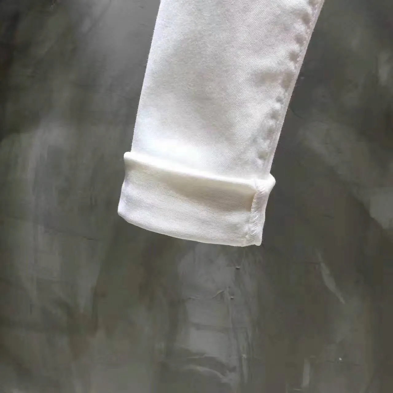 White Moto-Style Quilted Panel Pants 7
