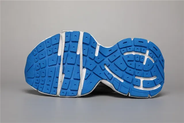 White Silver Blue Chunky Runner Sneakers 6
