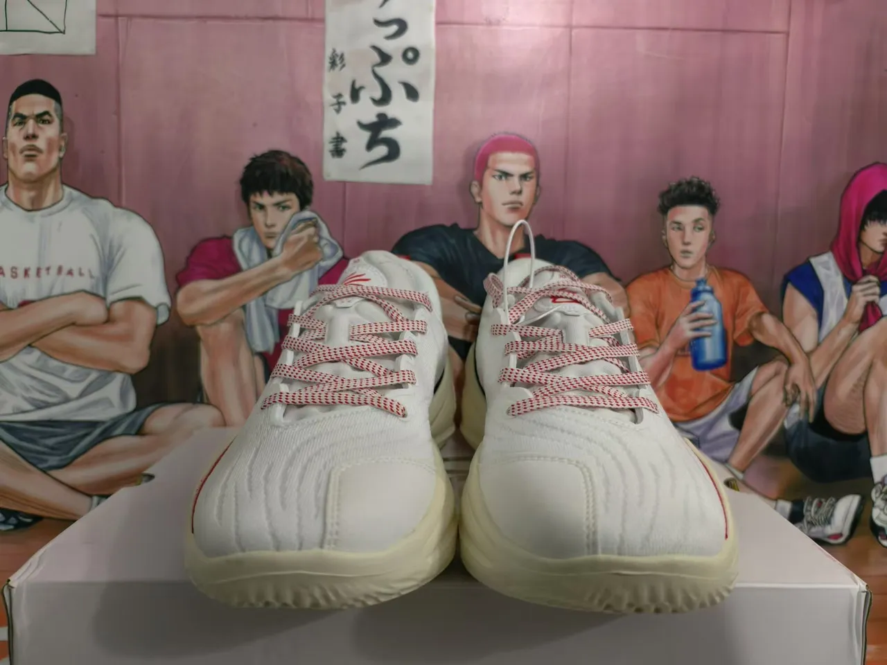 Wilson Blanco Rojo Silueta Baja Transpirable Tejido Superior Zapatos de Baloncesto 4