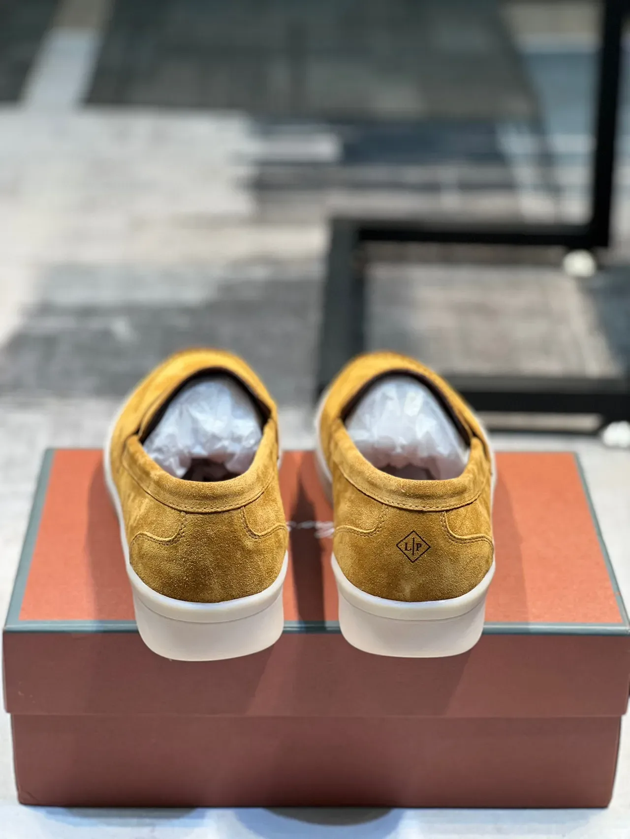 Yellow Beige Suede Upper Penny Strap Loafer 2