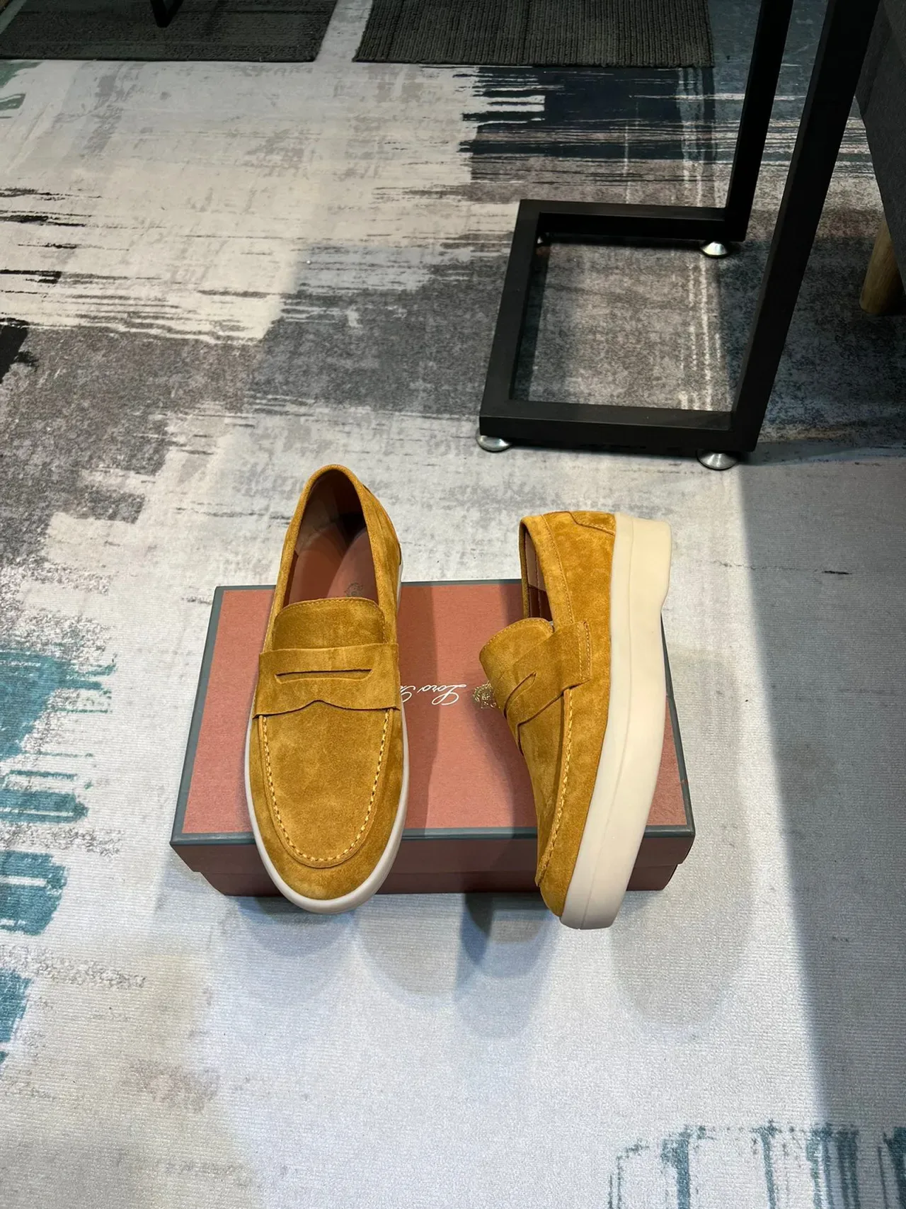 Yellow Beige Suede Upper Penny Strap Loafer 5