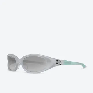 Gentle Monster Sculptural Oval Translucent Gray Gradient Sunglasses