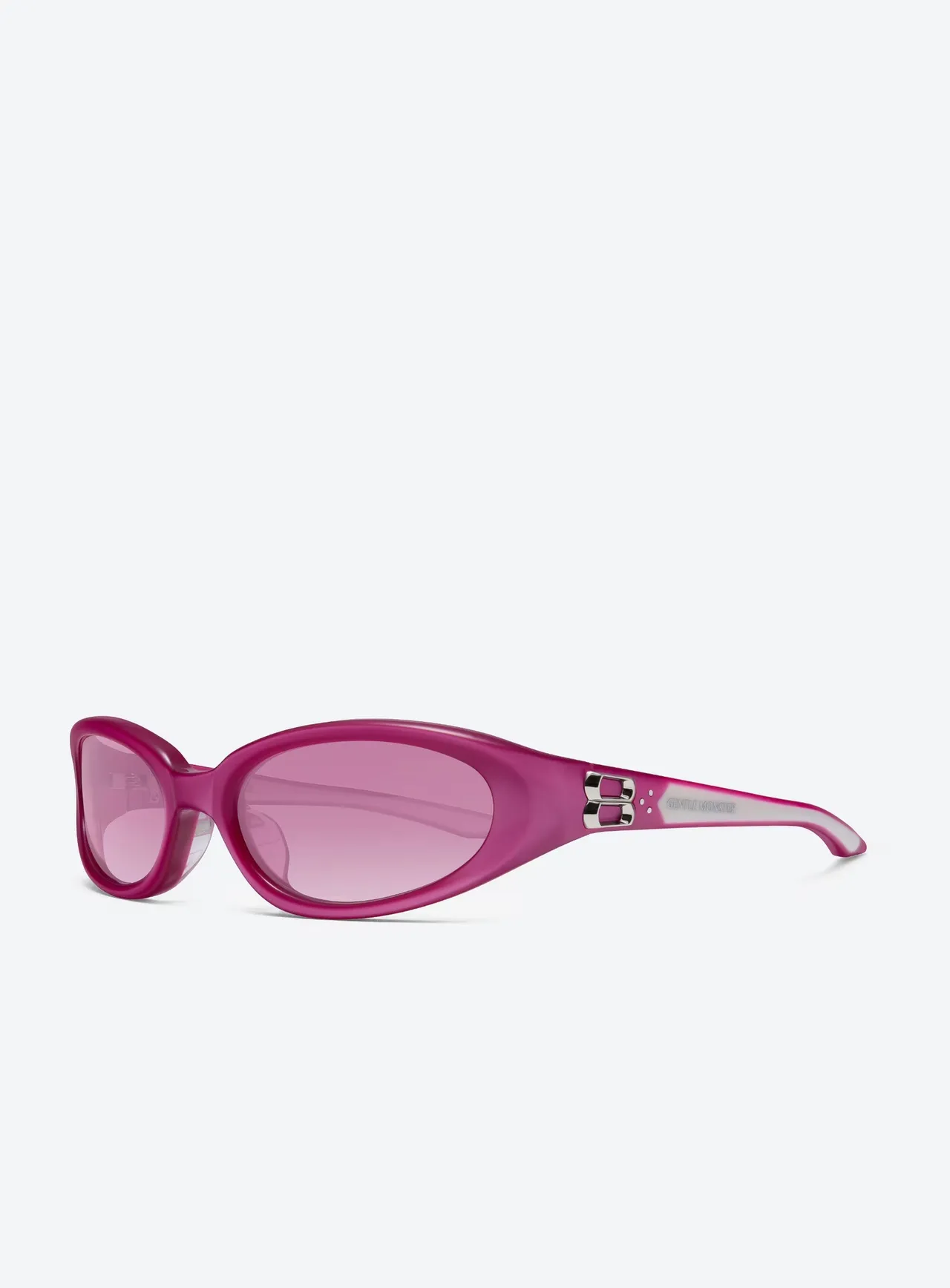 Gentle Monster Lunettes de Soleil Sculpturales Ovales Translucides Grises Dégradé 9
