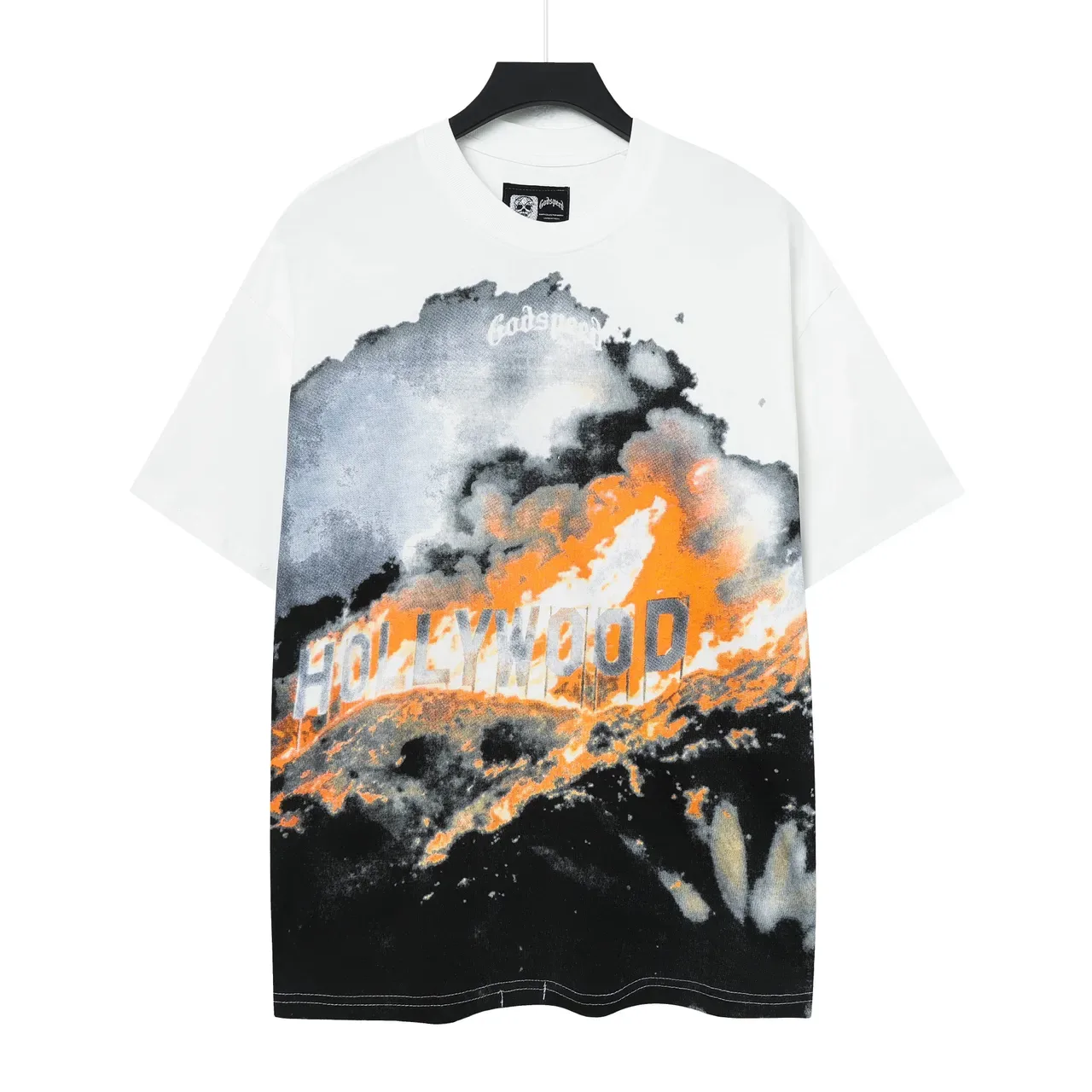 Godspeed Hollywood Sign Graphic Oversized T-Shirt 2