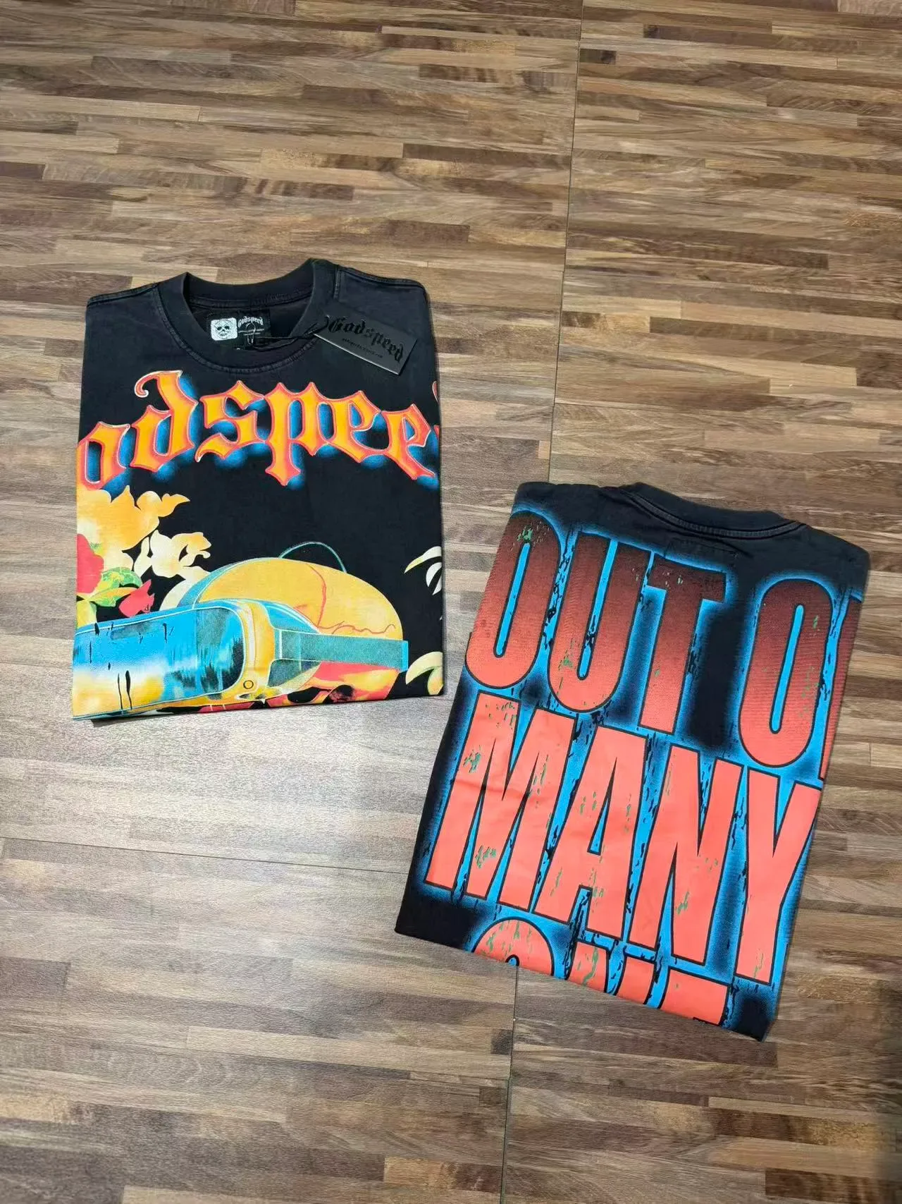 Godspeed Out of My One Graphic Print Oversized T-Shirt 4
