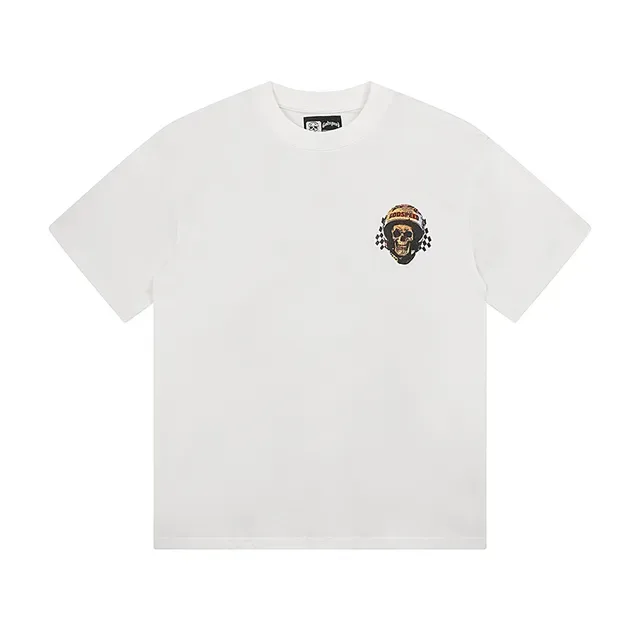Godspeed Skull Helmet Graphic White T-Shirt 2