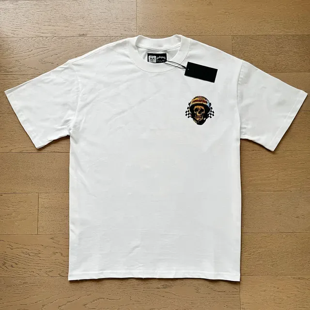 Godspeed Skull Helmet Graphic White T-Shirt 5