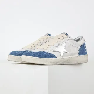 Golden Goose Super-Star 破损白蓝牛仔布生活方式运动鞋