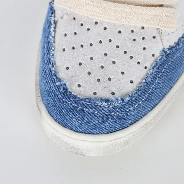 Golden Goose Super-Star Chaussures lifestyle en denim blanc et bleu dégradé 5