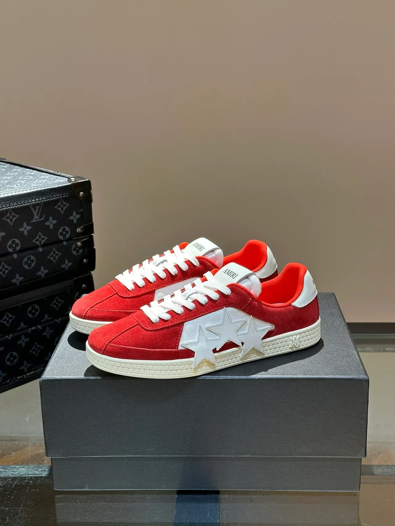 Golden Goose Super-Star Red Suede Star Appliqué Lifestyle Sneakers 5