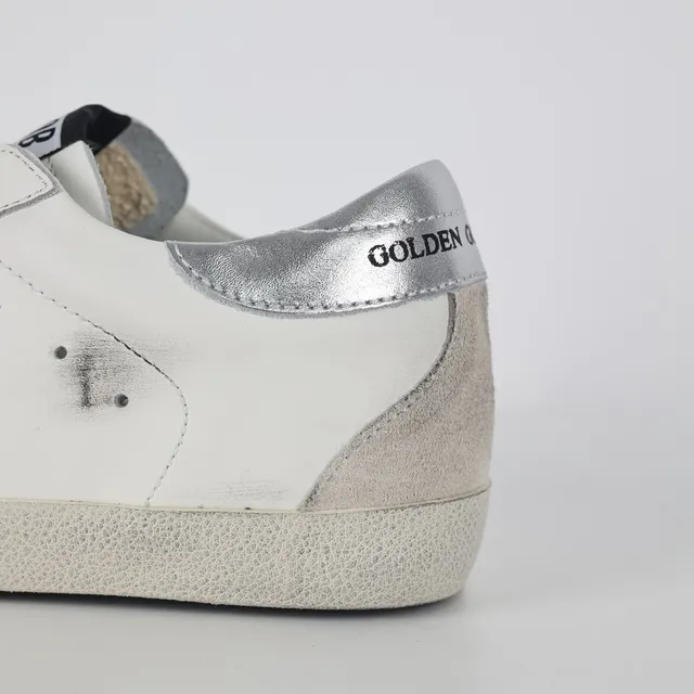 Golden Goose Superstar Sneakers Lifestyle Étoile Distressed Blanche Scintillante 4