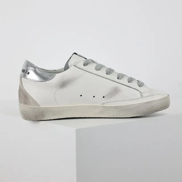 Golden Goose Superstar Sneakers Lifestyle Étoile Distressed Blanche Scintillante 7