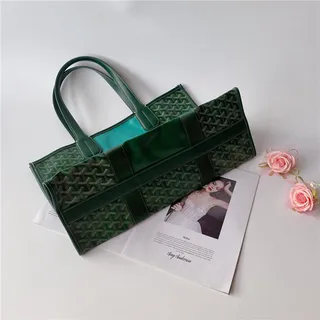 Goyard Saint-Louis Tote Navy Blue Structured Coated Canvas Monogrammed Goyardine Tote Bag 4