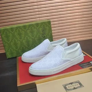 Gucci Ace GG Monogram White Slip-On Lifestyle Sneakers