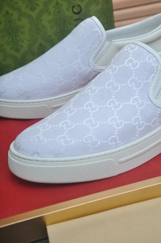 Gucci Ace GG Monogram White Slip-On Lifestyle Sneakers 2