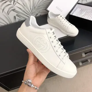 Gucci Ace Perforated Logo White Lifestyle Sneakers