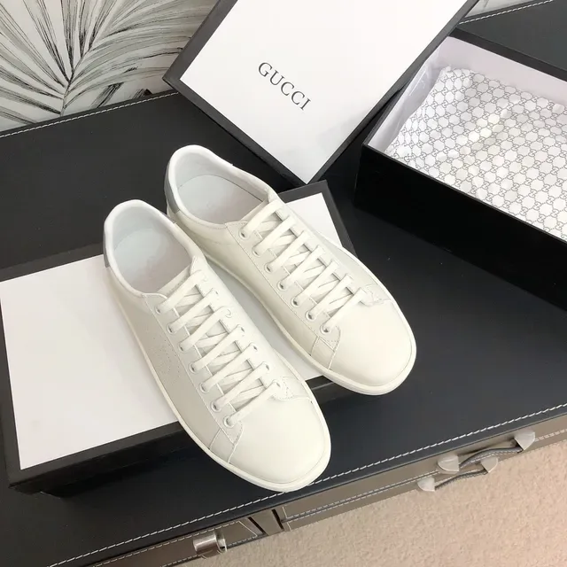 Gucci Ace Perforated Logo White Lifestyle Sneakers 3