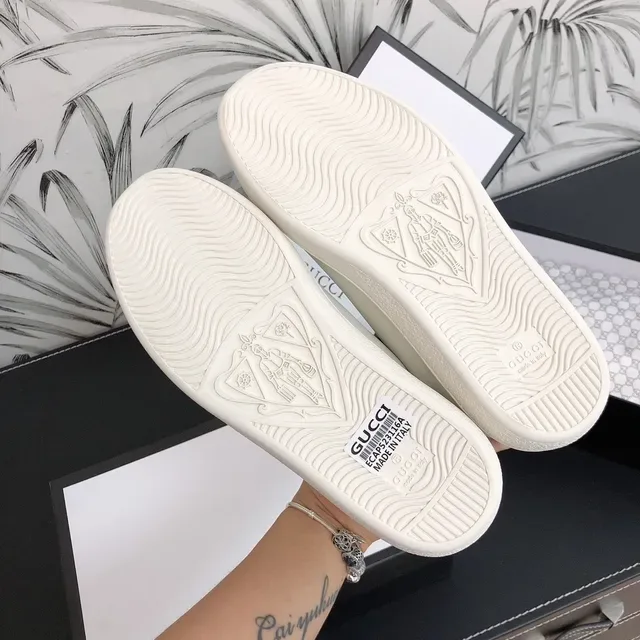 Gucci Ace Perforated Logo White Lifestyle Sneakers 4