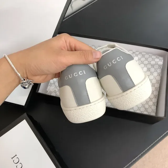 Gucci Ace Perforated Logo White Lifestyle Sneakers 5